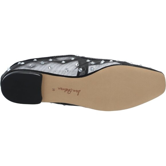 Sam Edelman Womens Black Glitz Fabric Michaela Buckle Ankle Strap Flat Shoes - Picture 4 of 7